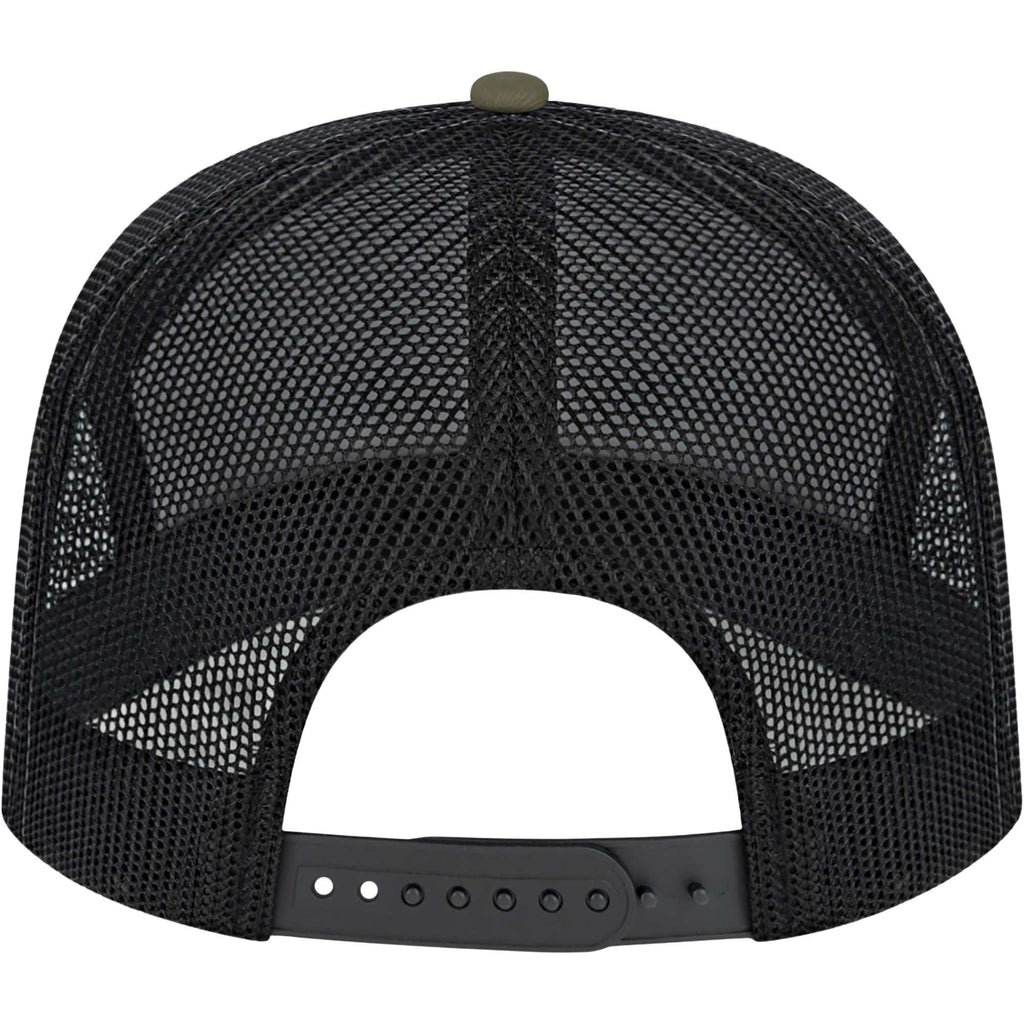 Cap America Seven Panel Trucker Cap Embroidery - Loden/Black - Back