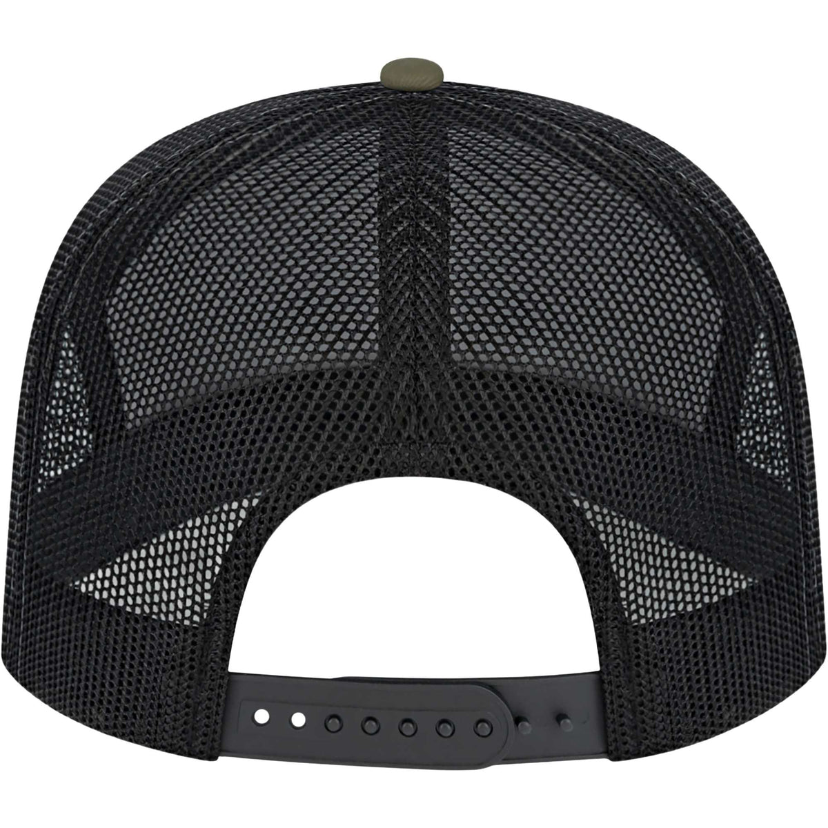 Cap America Seven Panel Trucker Cap Embroidery - Loden/Black - Back