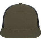 Cap America Seven Panel Trucker Cap Embroidery - Loden/Black - Front
