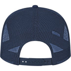 Cap America Seven Panel Trucker Cap Embroidery - Navy - Back