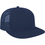 Cap America Seven Panel Trucker Cap Embroidery - Navy - Left Angle