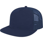 Cap America Seven Panel Trucker Cap Embroidery - Navy - Right Angle