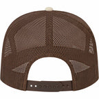 Cap America Seven Panel Trucker Cap Embroidery - Stone/Brown - Back