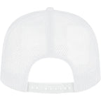 Cap America Seven Panel Trucker Cap Embroidery - White - Back