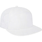 Cap America Seven Panel Trucker Cap Embroidery - White - Left Angle