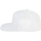 Cap America Seven Panel Trucker Cap Embroidery - White - Left Side