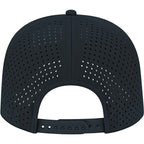Cap America Water Resistant Perforated Stretch Cap Embroidery - Black - Back