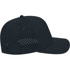 Cap America Water Resistant Perforated Stretch Cap Embroidery - Black - Right Side