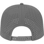 Cap America Water Resistant Perforated Stretch Cap Embroidery - Charcoal - Back