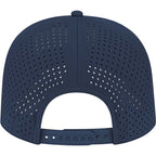Cap America Water Resistant Perforated Stretch Cap Embroidery - Navy - Back