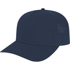 Cap America Water Resistant Perforated Stretch Cap Embroidery - Navy - Right Angle