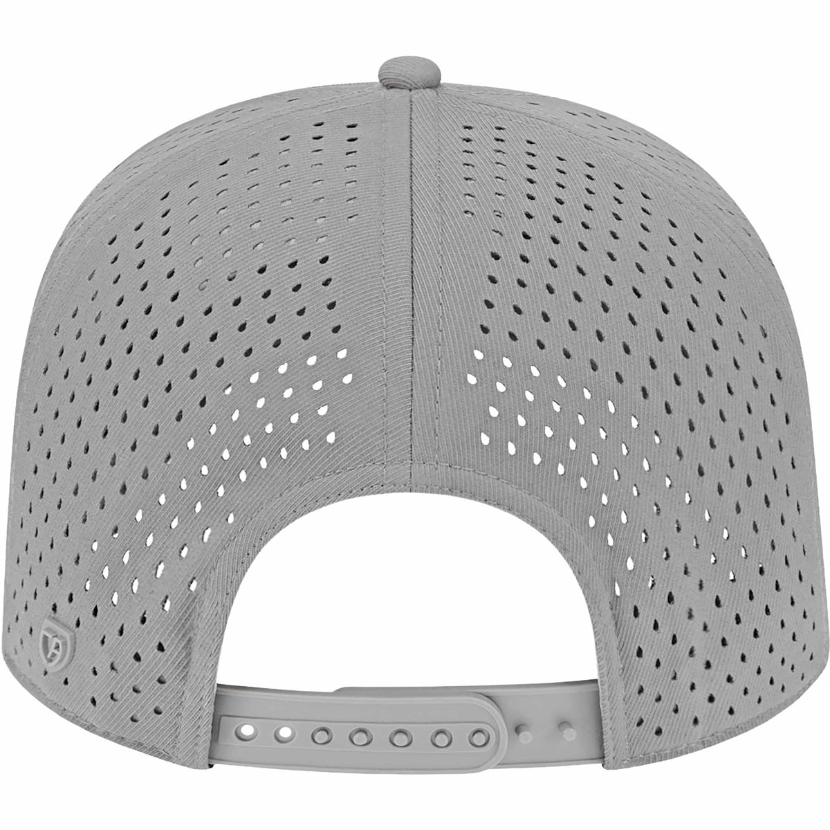 Cap America Water Resistant Perforated Stretch Cap Embroidery - Silver - Back