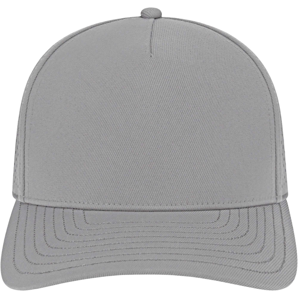 Cap America Water Resistant Perforated Stretch Cap Embroidery - Silver - Front