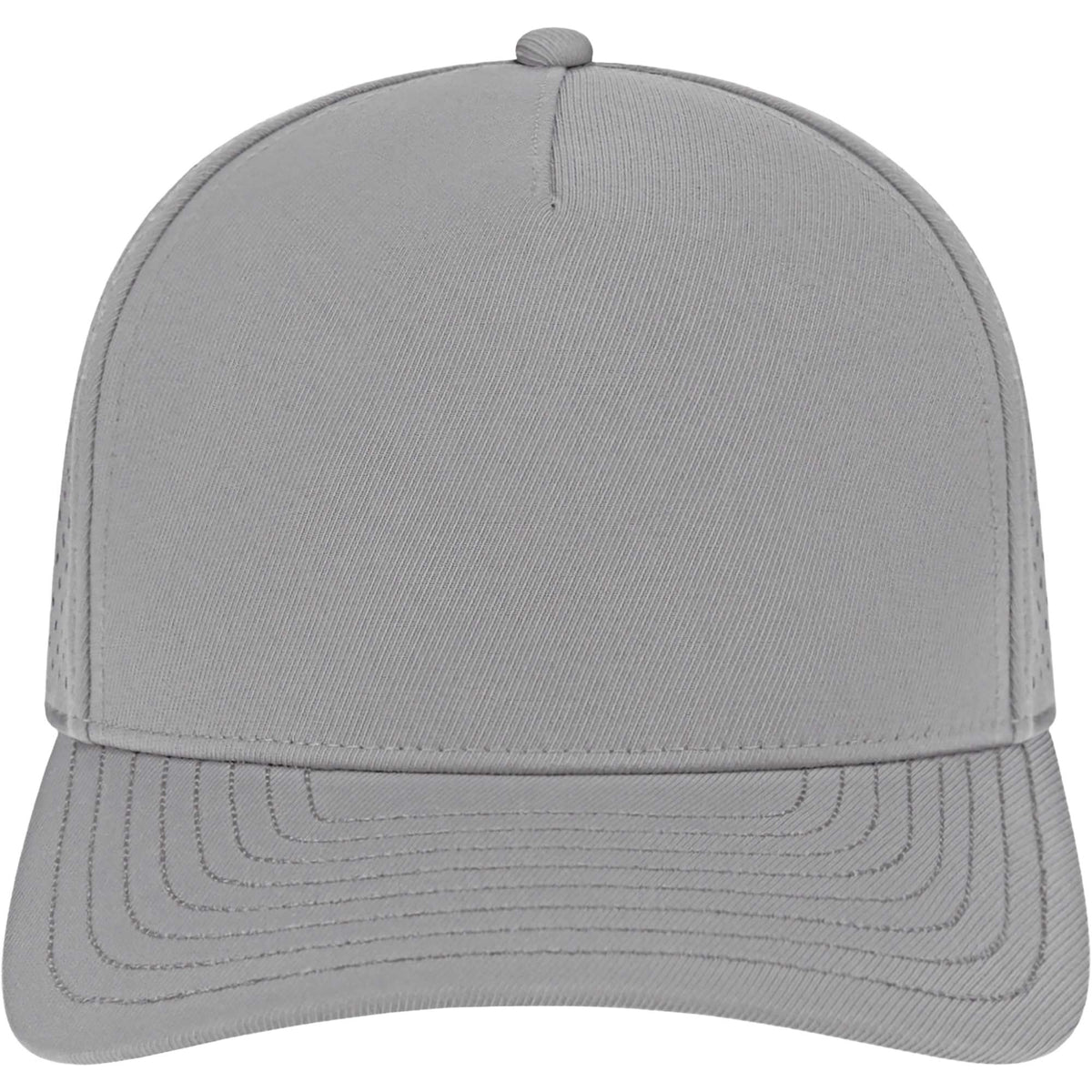 Cap America Water Resistant Perforated Stretch Cap Embroidery - Silver - Front