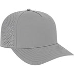 Cap America Water Resistant Perforated Stretch Cap Embroidery - Silver - Left Angle
