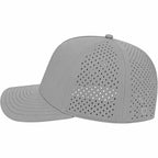 Cap America Water Resistant Perforated Stretch Cap Embroidery - Silver - Left Side
