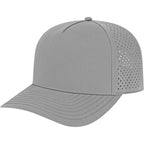 Cap America Water Resistant Perforated Stretch Cap Embroidery - Silver - Right Angle
