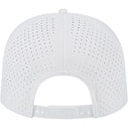 Cap America Water Resistant Perforated Stretch Cap Embroidery - White - Back
