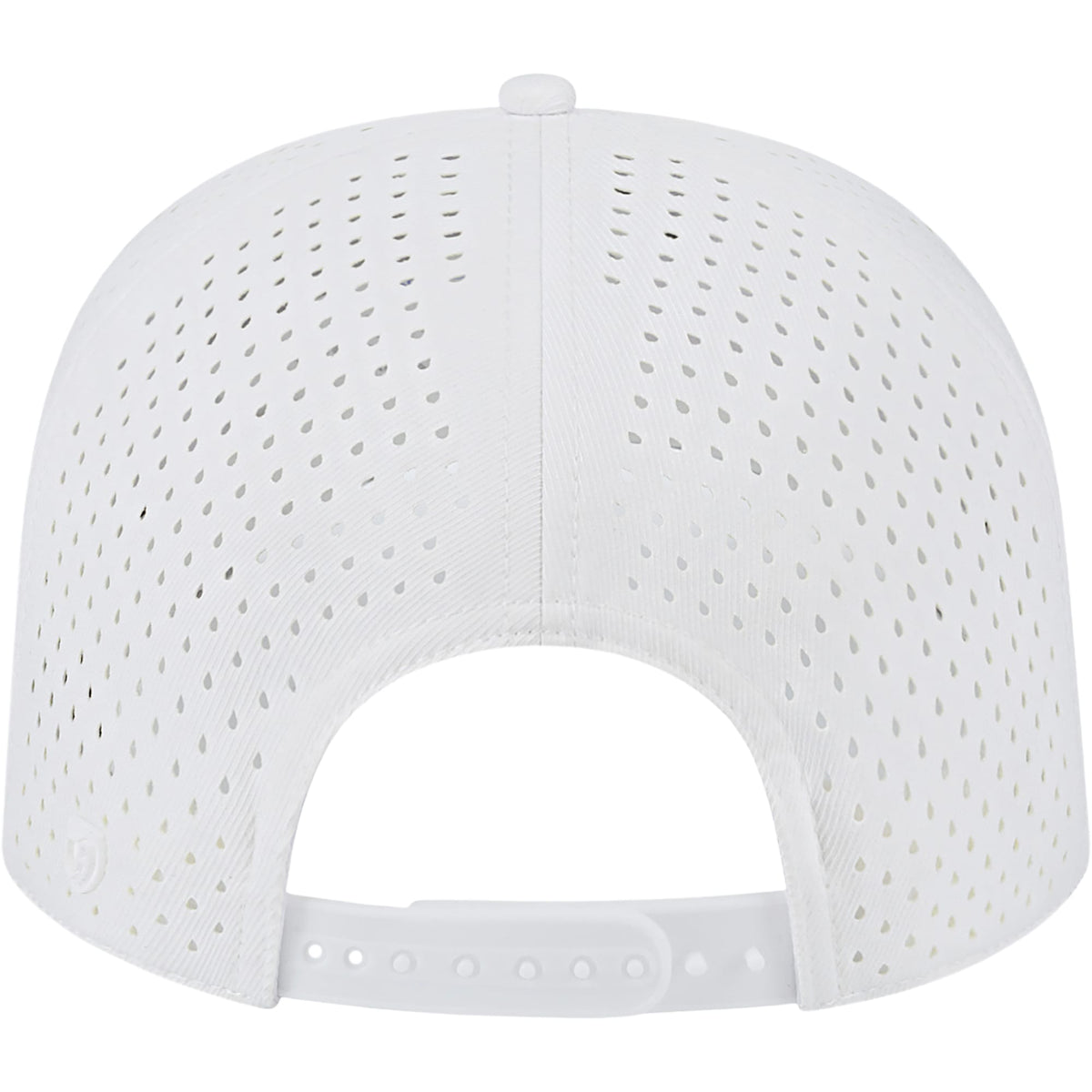 Cap America Water Resistant Perforated Stretch Cap Embroidery - White - Back