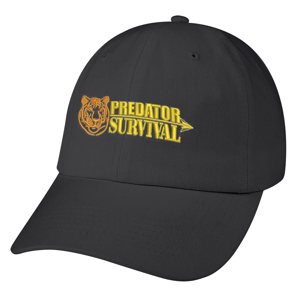 Cap in Washed Cotton - Black - Embroidery