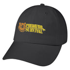 Cap in Washed Cotton - Black - Embroidery