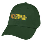 Cap in Washed Cotton - Forest Green - Embroidery