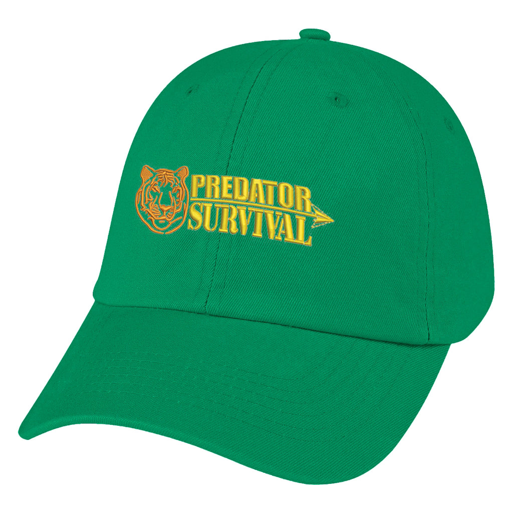 Cap in Washed Cotton - Kelly Green - Embroidery
