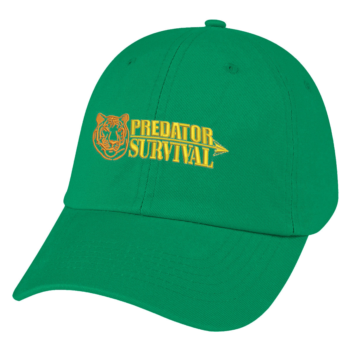 Cap in Washed Cotton - Kelly Green - Embroidery