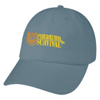 Cap in Washed Cotton - Slate - Embroidery