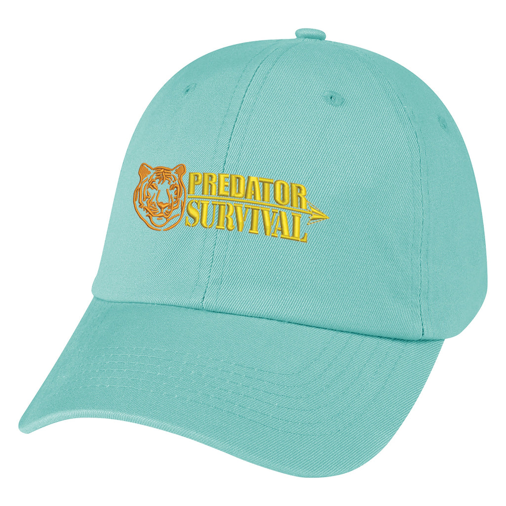 Cap in Washed Cotton - Teal - Embroidery