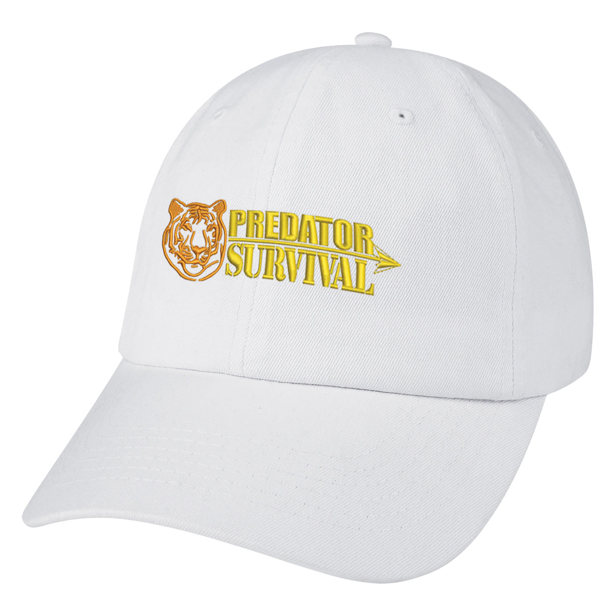 Cap in Washed Cotton - White - Embroidery