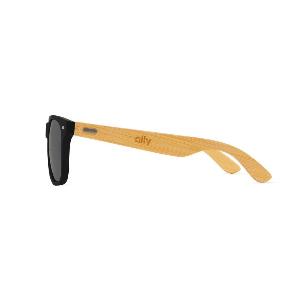 CapeShades Recycled Sunglasses with Bamboo Accents, Black Frame - Black - View 3