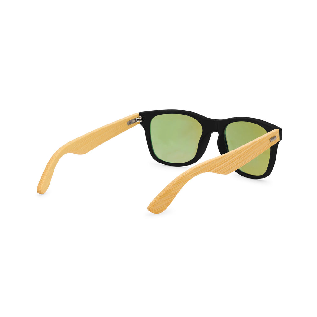 CapeShades Recycled Sunglasses with Bamboo Accents, Black Frame - Green - View 2