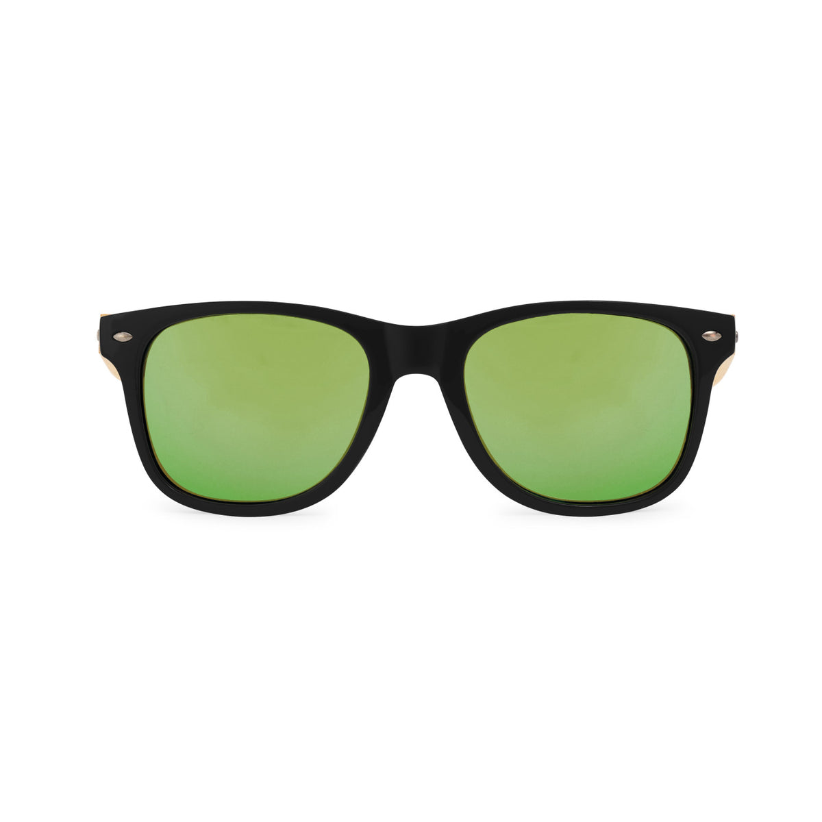 CapeShades Recycled Sunglasses with Bamboo Accents, Black Frame - Green - View 3