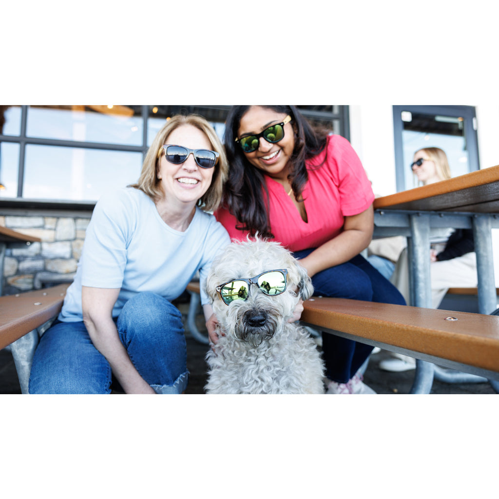CapeShades Recycled Sunglasses with Bamboo Accents, Black Frame - Green - View 5