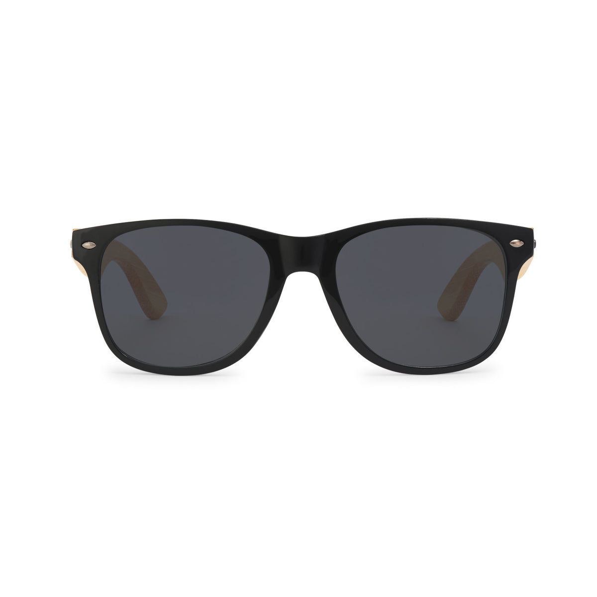 CapeShades Recycled Sunglasses with Bamboo Accents, Black Frame Transfer - Black - View 2