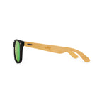 CapeShades Recycled Sunglasses with Bamboo Accents, Black Frame Transfer - Green - View 4