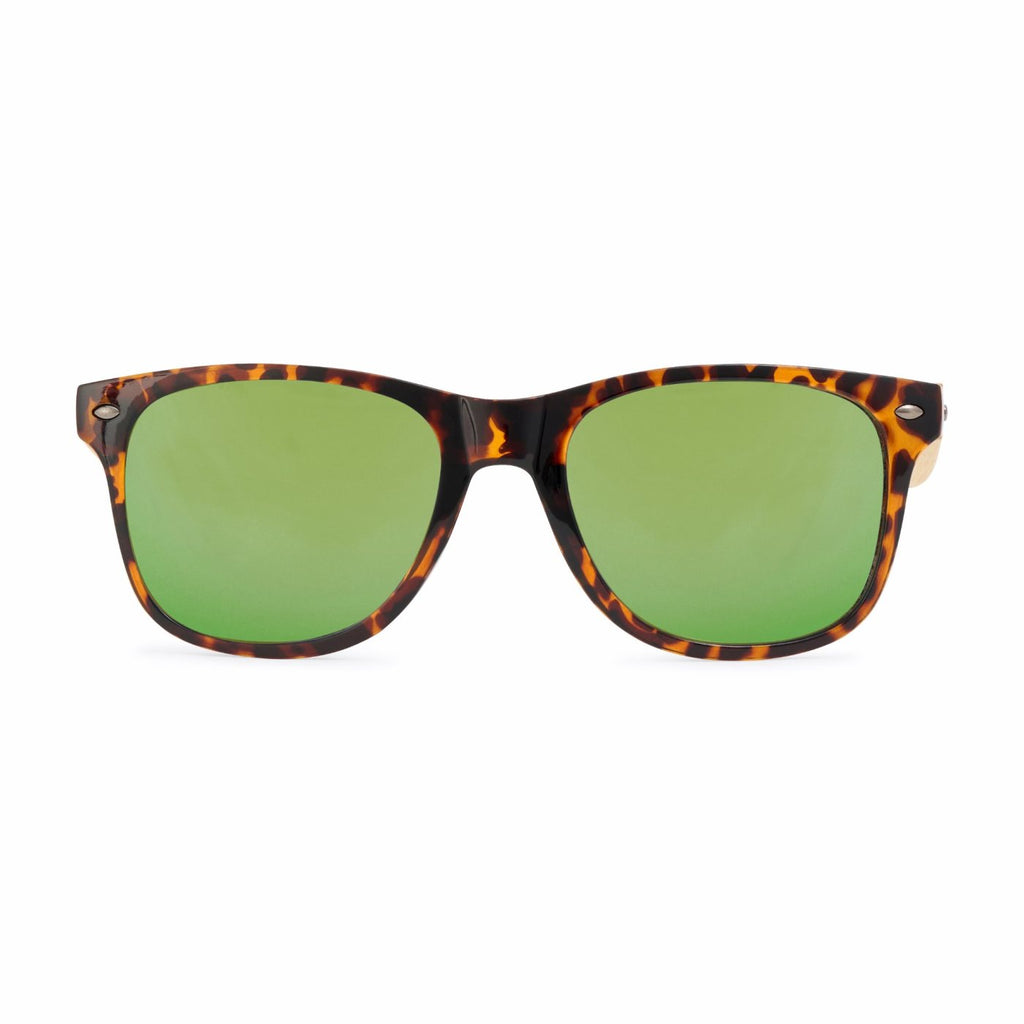 CapeShades Recycled Sunglasses with Bamboo Accents, Tortoise Frame - Green - View 3
