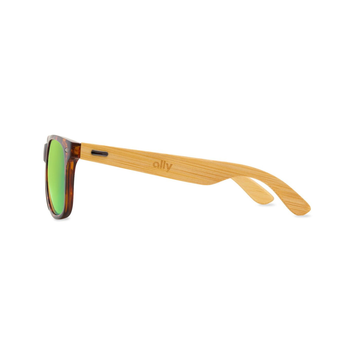 CapeShades Recycled Sunglasses with Bamboo Accents, Tortoise Frame - Green - View 4