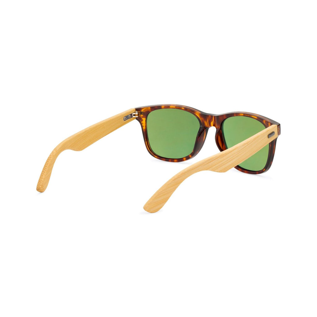 CapeShades Recycled Sunglasses with Bamboo Accents, Tortoise Frame Transfer - Green - View 2