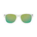 CapeShades Recycled Sunglasses with Bamboo Accents, White Frame Laser Engraving - Green - View 3