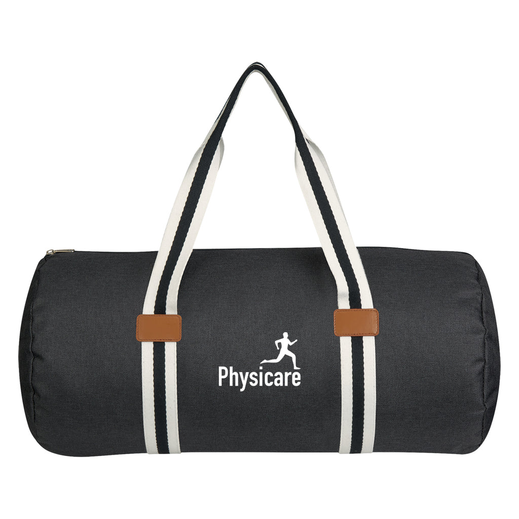 Capetown Duffel Bag, Heathered Embroidery - Black - Silk Screen