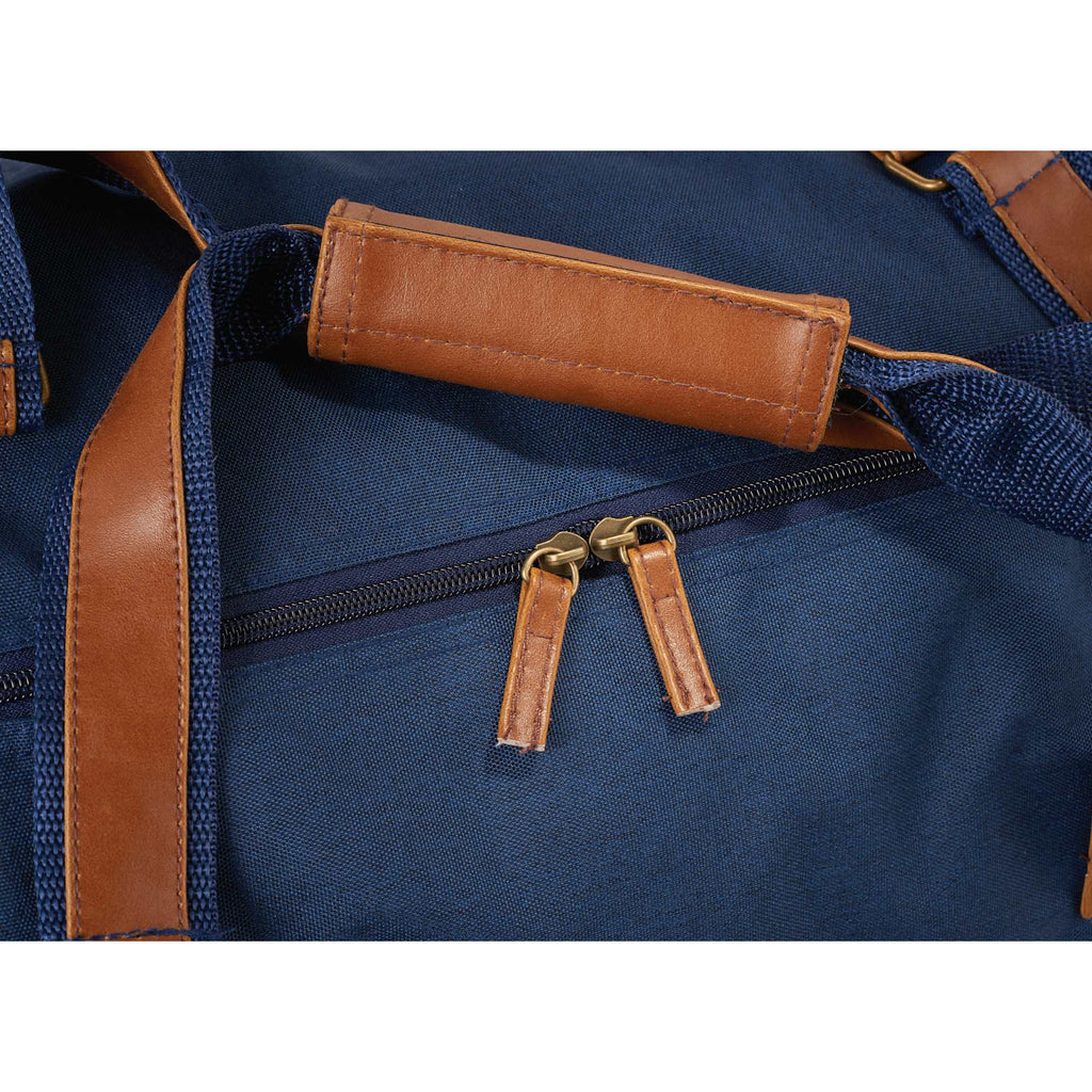 Capitol Duffel Bag with Shoe Pocket, 20 Inches Embroidery - Navy - Photo 5