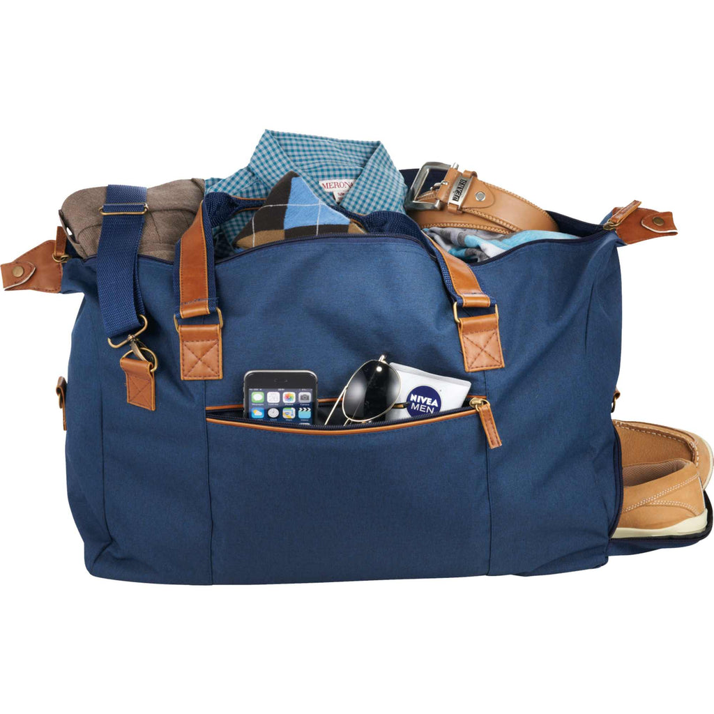Capitol Duffel Bag with Shoe Pocket, 20 Inches Embroidery - Navy - Photo 6