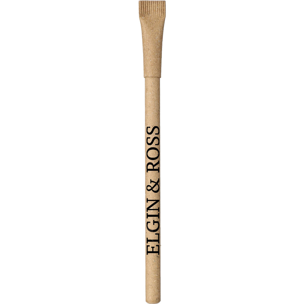 Capped Gel Pen with Recycled Paper Barrel - Natural - Front