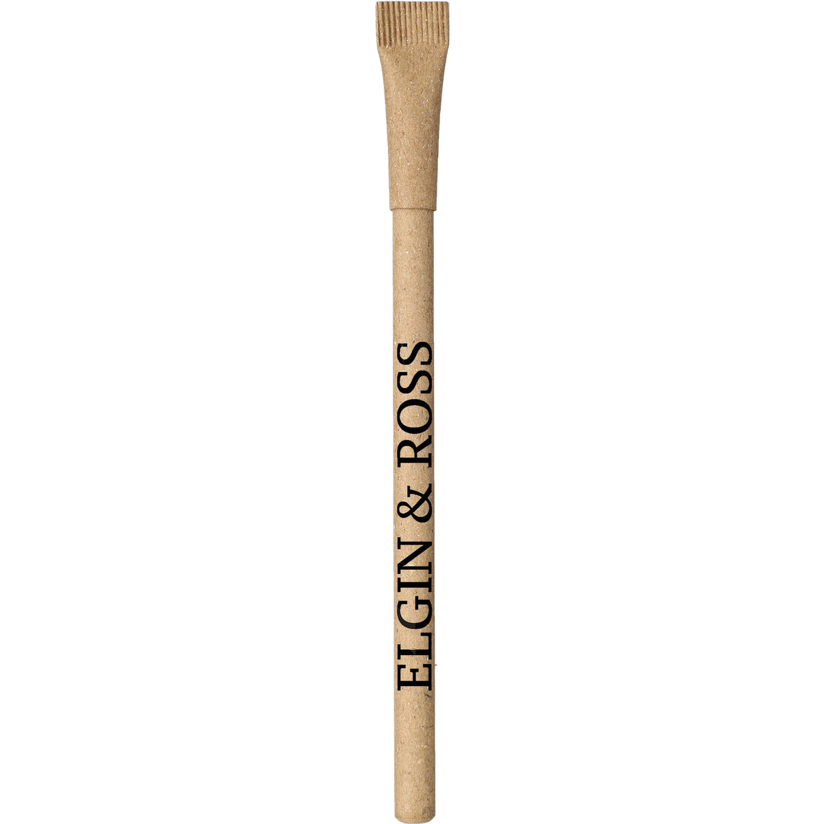 Capped Gel Pen with Recycled Paper Barrel - Natural - Front