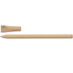 Capped Gel Pen with Recycled Paper Barrel - Natural - Left Side