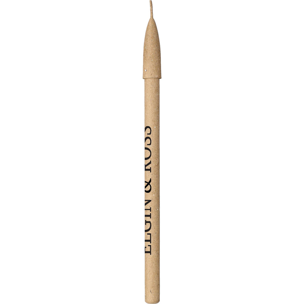 Capped Gel Pen with Recycled Paper Barrel - Natural - Right Side