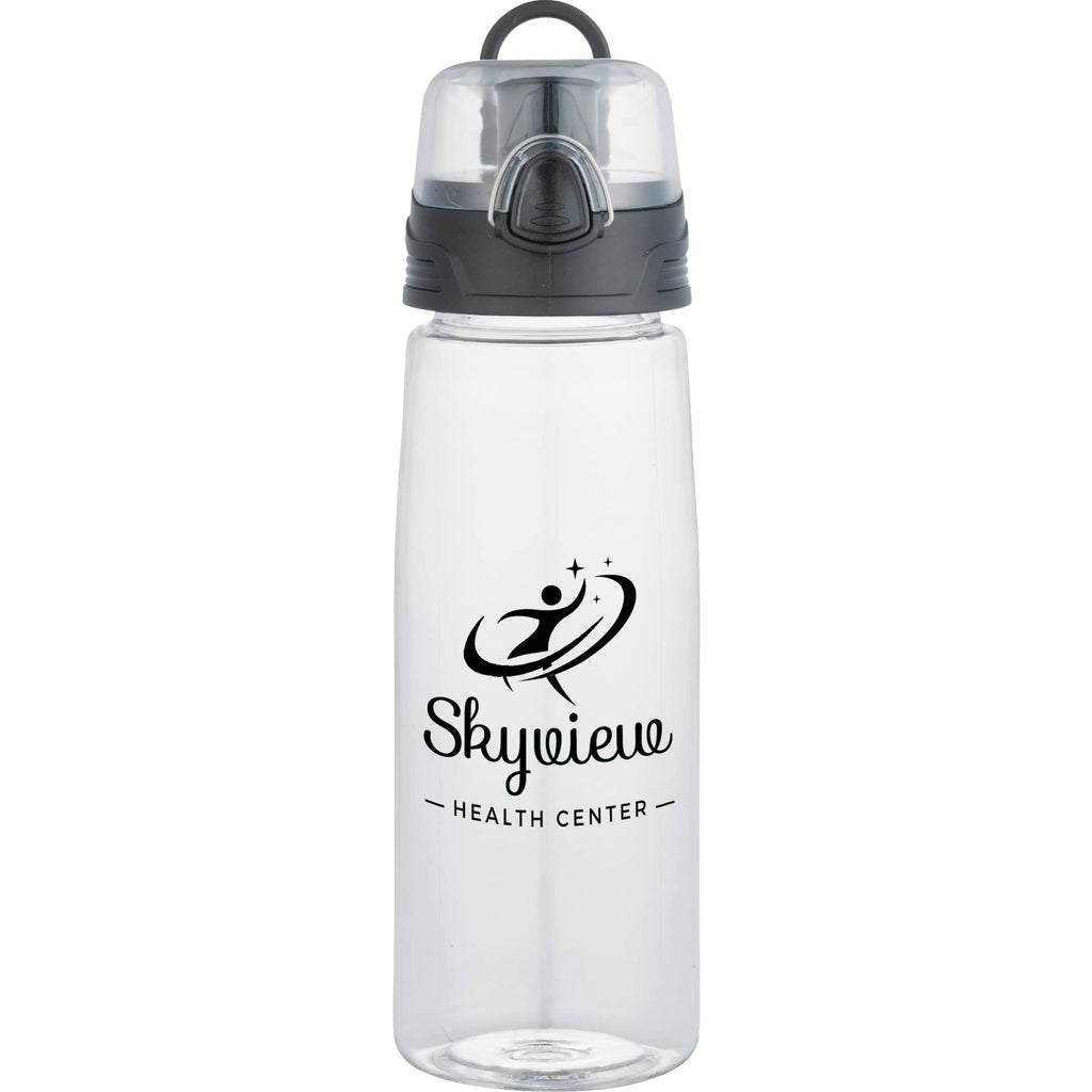 Capri Tritan Sports Bottle with Push-Button Lid, 25 oz - Clear - Front