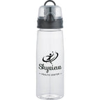 Capri Tritan Sports Bottle with Push-Button Lid, 25 oz - Clear - Front